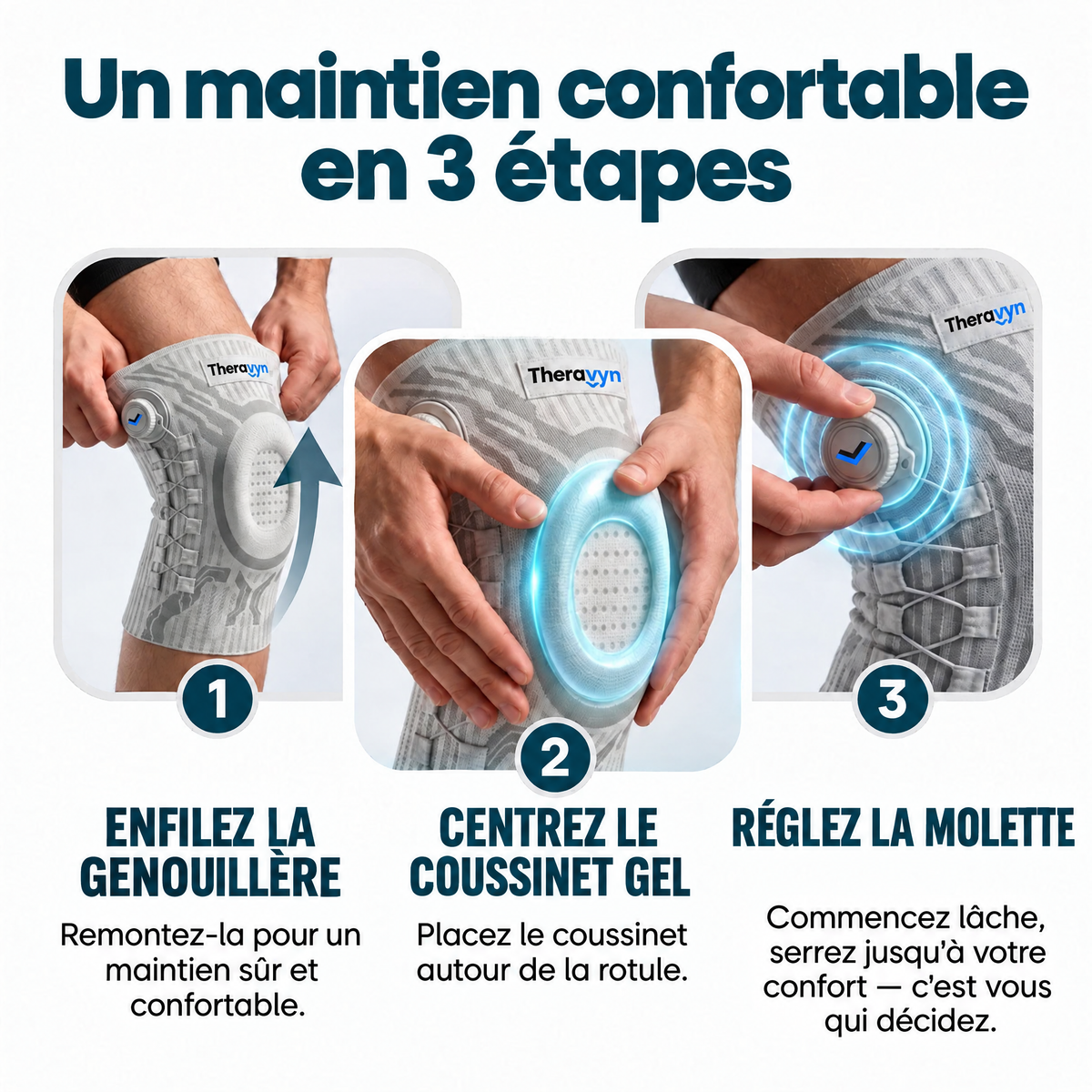 Un maintien confortable en 3 étapes